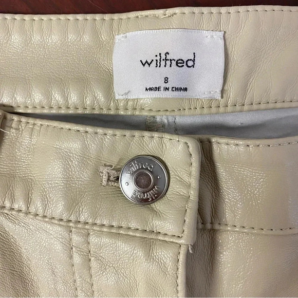 Aritzia Wilfred Vegan Leather Pants Sz 8 - Picture 8 of 13
